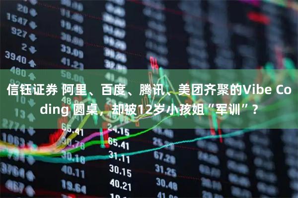 信钰证券 阿里、百度、腾讯、美团齐聚的Vibe Coding 圆桌，却被12岁小孩姐“军训”？